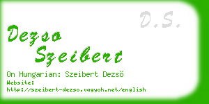 dezso szeibert business card