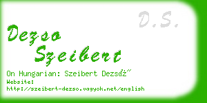 dezso szeibert business card